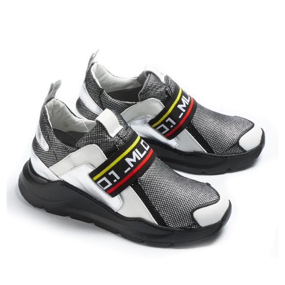 Malloni Chunky Trainers In Pamlos White / Ortoclasio Black 39 NWOB